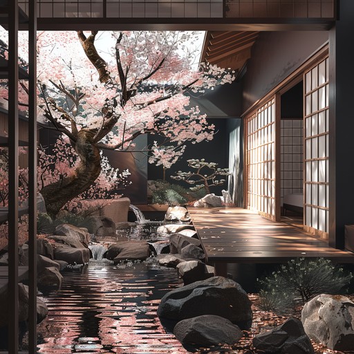 This instrumental track blends traditional japanese instruments with soft melodies to evoke the serene atmosphere of cherry blossoms falling, perfect for calm anime scenes.