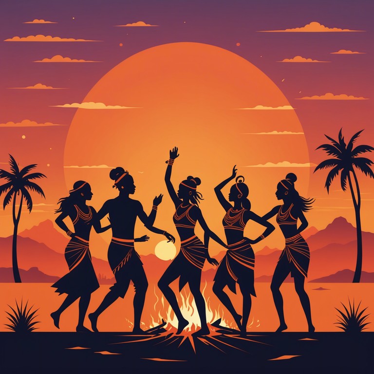 This track is a fusion of deep tribal drums and evocative nostalgic melodies that transport the listener back to ancient times, where the spirit of the tribe thrived in harmony with nature. The music evokes the image of a dusky evening around a fiery dance, with elders recounting tales of yore.