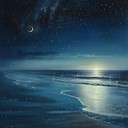 gentle waves complimenting starry night, ambient relaxation track.