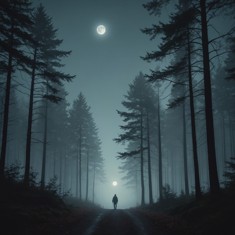 An ethereal journey through the misty landscapes of emotion and sound, whispers of lunar shadows uses deep atmospheric synths paired with a sultry bassline to evoke a haunting, reflective mood. The track paints a nocturnal scene where each note resonates like a whisper in the vast, echoing darkness.