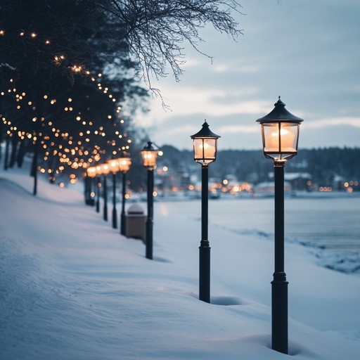 A melodic piece evoking imagery of a serene winter night, with gentle snowfall and twinkling lights, perfect for cozying up by the fireplace. The arrangement of elegant strings and delicate piano creates a warm, nostalgic atmosphere filled with joy and tranquility.