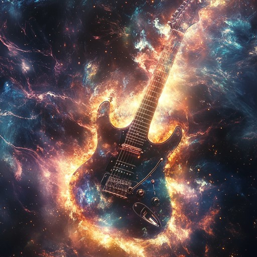 This track combines the rawness of hardcore punk with celestial and ethereal elements, creating a unique and gripping soundscape that evokes rebellion against cosmic forces. The electric guitar drives an intense journey through mystical realms, blending haunting riffs and ethereal overlays.