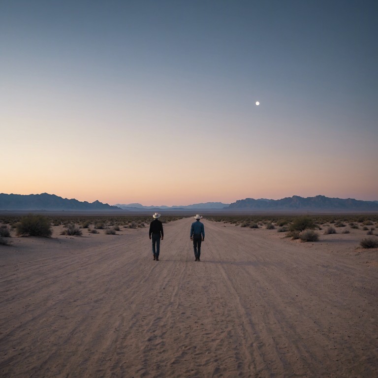 Capturing echoes of bygone days through evocative electric guitar strains beneath a fading sunset. This song delves deeper into the heart and soul of a true western, resonating deeply with the spirit of freedom and resilience, as if challenging the very sands of time.