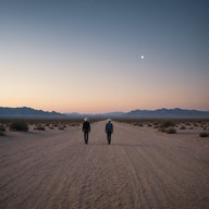 strumming shadow tales at sunset