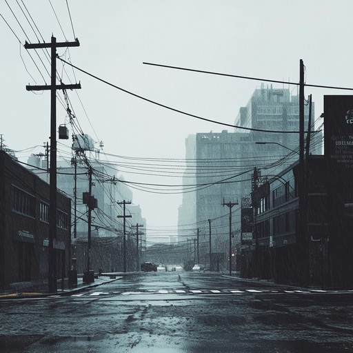 An instrumental punk track drenched in melancholy, capturing the essence of a rainy urban landscape. The raw, energetic guitar riffs contrast with a steady, somber rhythm, creating a reflective and introspective atmosphere. This song evokes feelings of solitude and contemplation, perfect for moments of thoughtfulness and introspection.