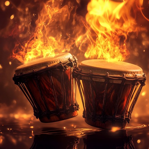 This track combines the deep roots of afro cuban rhythms with rapid, strikes of bongo drums that whip up a storm of anger and fierce intensity, building a relentless, aggressive atmosphere.