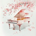 a serene piano piece reflecting silent nights under sakura.