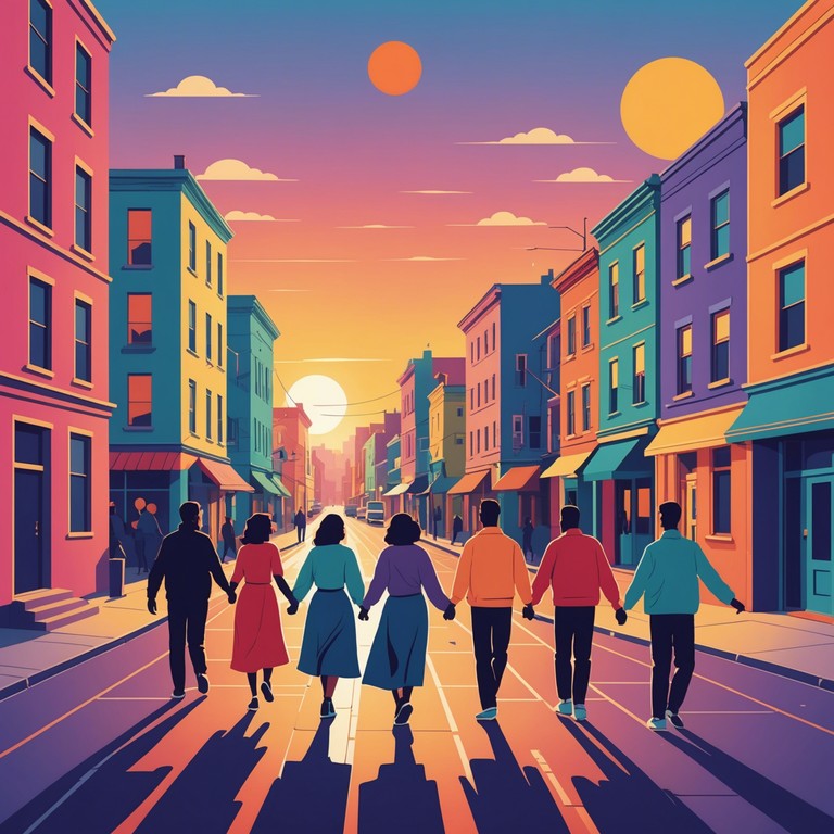 This track captures the essence of a vibrant afro cuban street festival at sunrise, blending traditional rhythms with contemporary melodies for a fresh and uplifting experience. Inspired by the energy of a new day and the joyous vibes of the caribbean culture, it stimulates the feeling of dancing through city streets as colors explode around you, driven by the rhythmic power of congas and brass sounds.