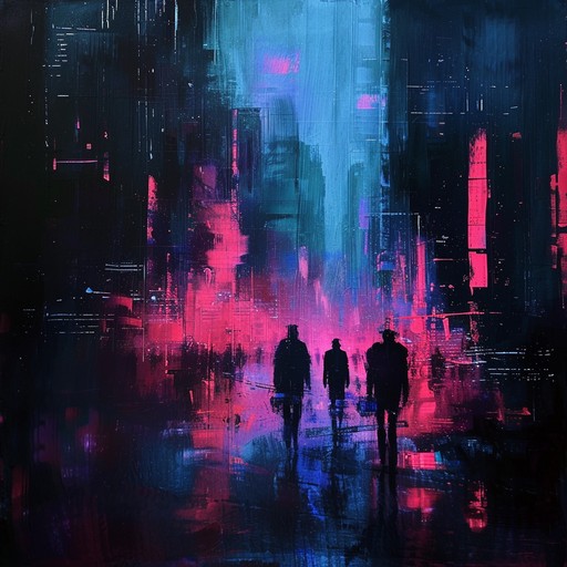 An instrumental track that blends dark, eerie electronic beats with chilling synths and glitchy sound effects to evoke a futuristic dystopian cityscape. Perfect for setting a haunting, cyberpunk mood.