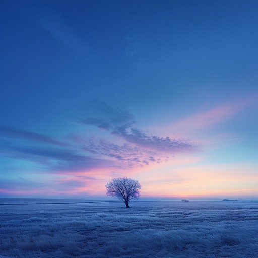 A piano driven composition reflecting the bleak desolation of a snowy prairie. The slow, deliberate notes convey a deep sense of loneliness and introspection, while the ambient background subtly enhances the cold, empty atmosphere. The piece moves gently towards a reflective climax before returning to a soft, calming end.