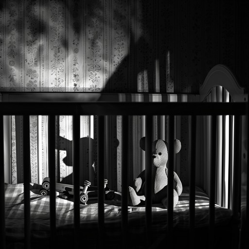 A chilling instrumental piece that juxtaposes the innocence of children's lullabies with dark, unsettling melodies and eerie, haunting tones. This track uses a blend of toy pianos and dissonant harmonics to create a spine tingling effect that evokes an unnerving sense of foreboding while retaining an oddly childlike simplicity.