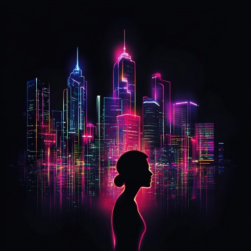 An instrumental track that fuses the edgy electronic elements of cyberpunk with warm uplifting melodies creating a hopeful atmosphere amidst a futuristic landscape.