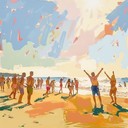 energetic pop beat with festive tropical instrumentals