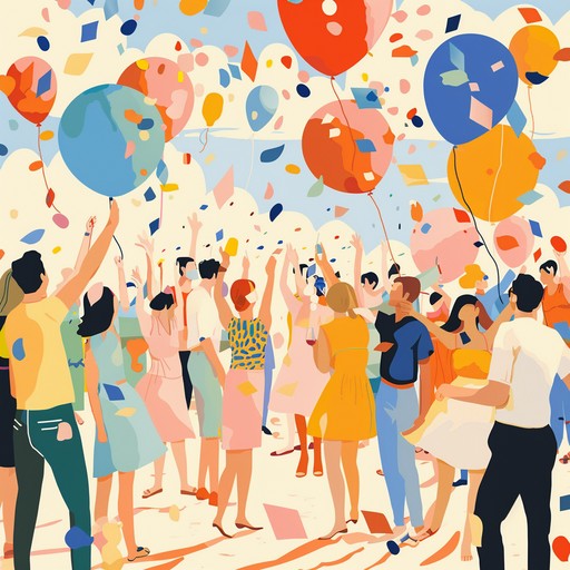 This lively and energetic song features bright acoustic guitars, playful ukuleles, bouncy hand percussion, and soaring string sections that evoke the carefree feeling of summer parties and festivities. The melody is instantly memorable and hummable, with catchy hooks that will bring a smile to everyone's face.