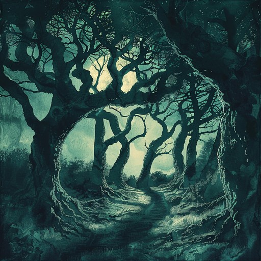 An instrumental folk rock piece that creates a dark, foreboding atmosphere through the use of acoustic guitar and violin. The music is both soothing and sinister, weaving a narrative of ancient, whispering spirits hidden among shadows.