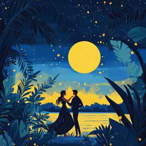 An instrumental piece blending soulful melodies with exotic rhythms, capturing the essence of a romantic evening under the stars in a faraway land.