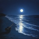 a dreamy bossa nova tune painting moonlit seaside imagery