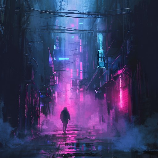 This high energy composition features breakneck drum rhythms intertwined with haunting synths creating an urgent, tension filled atmosphere. Perfect for scenes depicting an intense pursuit in a futuristic, dystopian city under the cover of night.