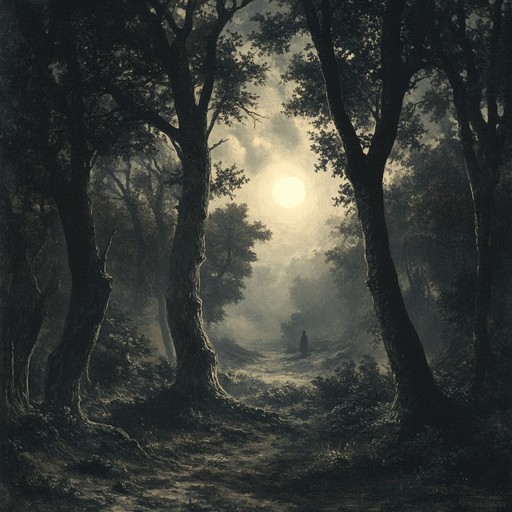 This alternative version plunges deeper into the echoic sounds, emphasizing the omnipresent, almost tactile feel of fog and mist among age old trees. Lower tones and a slower pace enhance the narrative of a timeless, untouched world.