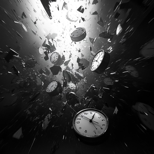 An instrumental piece that uses minimalistic ticking and chimes of distorted clocks, representing the disarray of time and inducing a sense of unease and suspense.