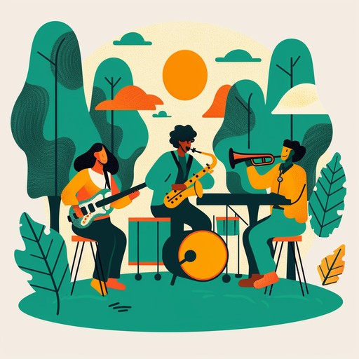 A lively instrumental track with a combination of smooth jazz saxophone and soulful rhythms. It creates a cheerful and toe tapping atmosphere perfect for a sunny afternoon. The melodies intertwine joyously, producing an irresistible urge to dance. Ideal for adding a feel good vibe to any gathering or simply brightening one's day.