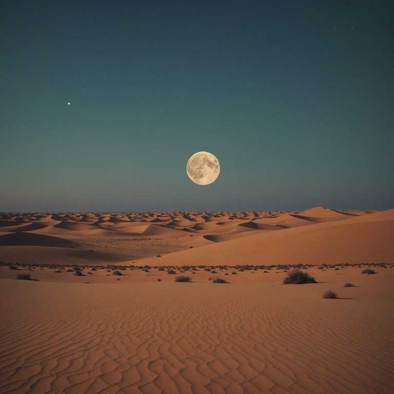 This track features prominently a djembe drum setting an ominous and suspenseful tone, overlaid with rhythmic complexities typical of afrobeat, eliciting a feeling of mysterious pursuits across a nocturnal sahara landscape. The track evolves with intense, suspense building percussions that echo the vast, unpredictable spirit of the desert night.