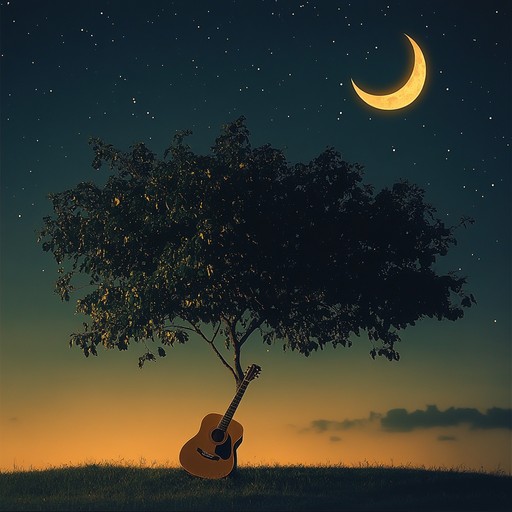 This instrumental piece weaves a passionate melody into a gentle lullaby, merging heartfelt emotion with calming tones. The music serenades the listener with warm, tender harmonies that evoke a sense of intimate connection beneath the tranquil night sky.