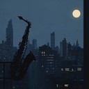 a sultry lounge instrumental reflecting dramatic night city solitude.