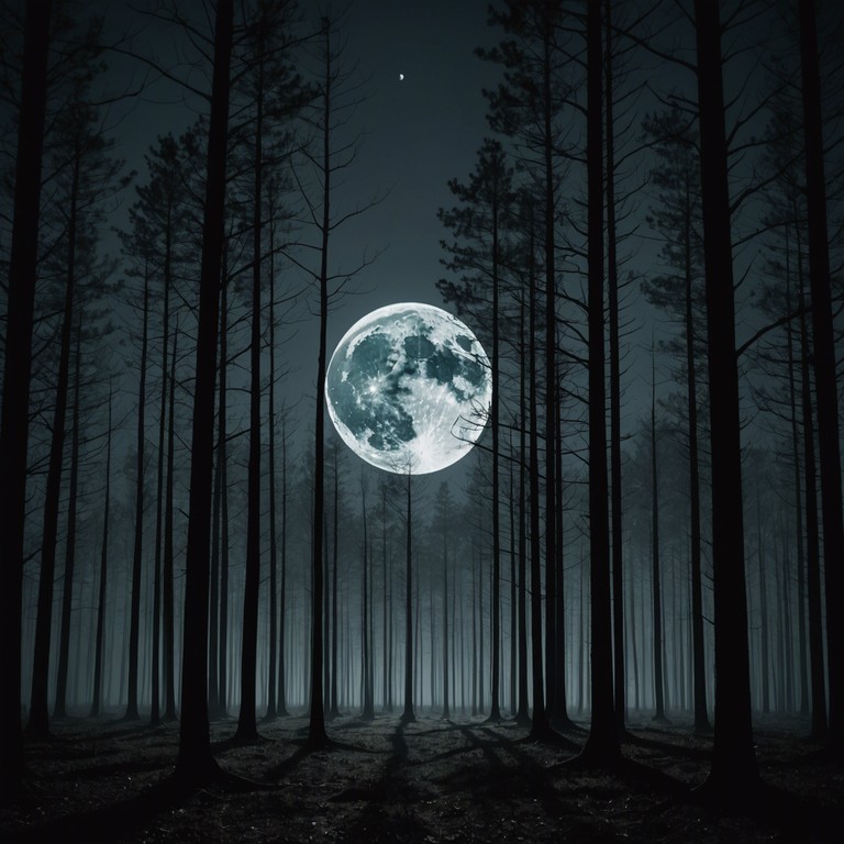 In this suspenseful folk song, the music slowly builds with eerie melodies that echo the solitude and mystery of a moonlit, secluded landscape. Soft plucking of strings suggests the subtle movements in the underbrush, as if footsteps trail just behind the listener, blending suspense with the serene environment.