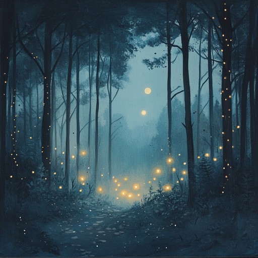 Immerse yourself in an otherworldly forest with soothing, ethereal harmonies and gentle rhythms that evoke a sense of wonder and calm. This magical instrumental piece invites listeners on a tranquil journey, capturing the serene beauty of an enchanted forest glistening under the moonlight.