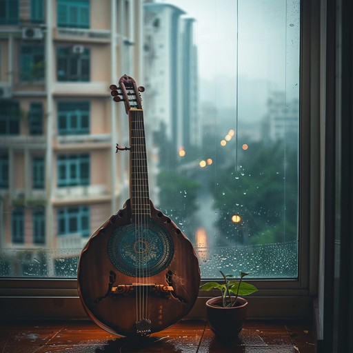 A melancholic hindustani instrumental that captures the deep sense of yearning and longing during a solitary monsoon season. Solely guided by the sitar, the music flows gently yet deeply, evoking a profound emotional journey.