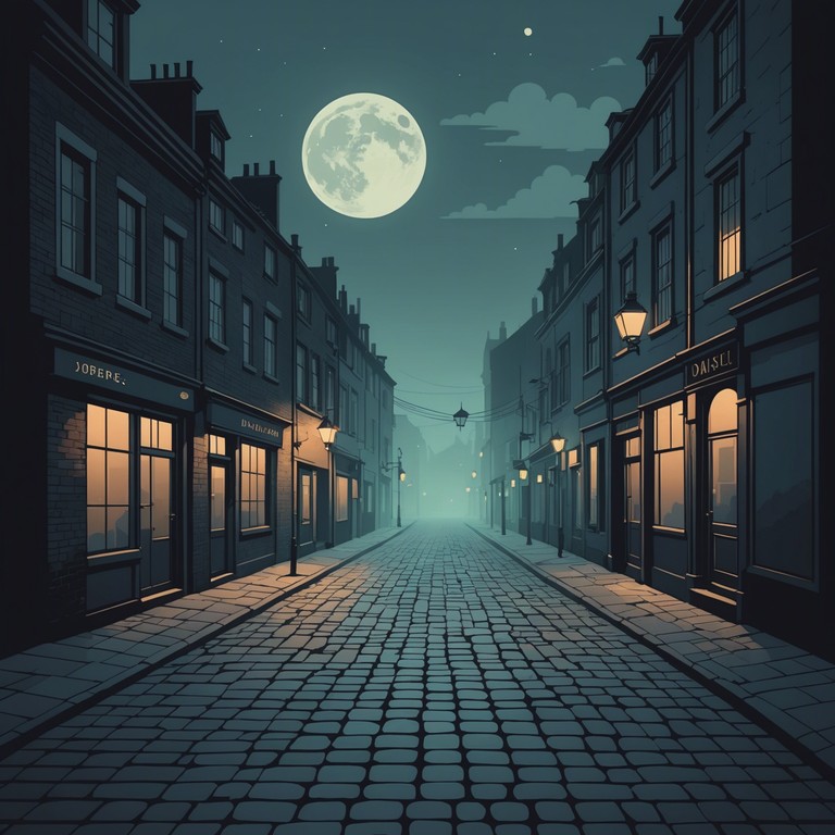 Imagine a deserted city street at night, with an ominous fog slowly rolling in while shadows start taking shape, embodied by a mournful violin crying out in the darkness.