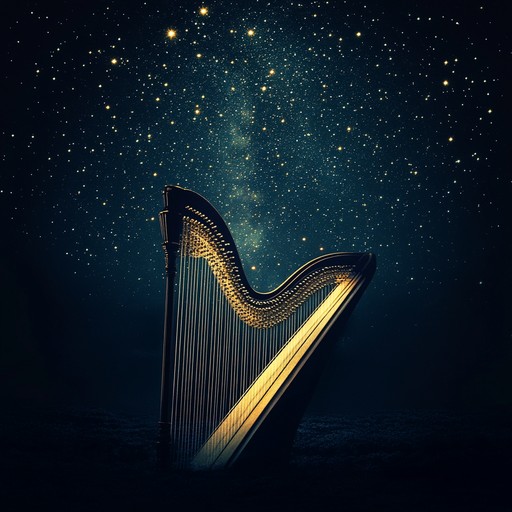 An instrumental piece featuring tender harp strings that weave a mesmerizing lullaby, evoking the mystique of the night and stirring deep emotions.