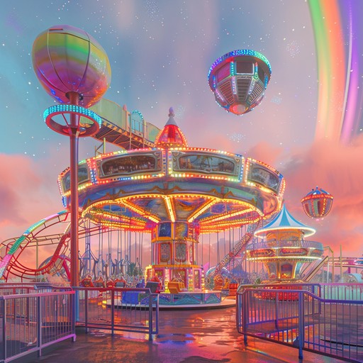 Experience a delightful and bizarre carnival with happy, surreal tunes. The track blends playful synths and unconventional percussion, creating an eccentric and joyful ambiance. Ideal for an audio journey that combines the whimsical and the joyful.