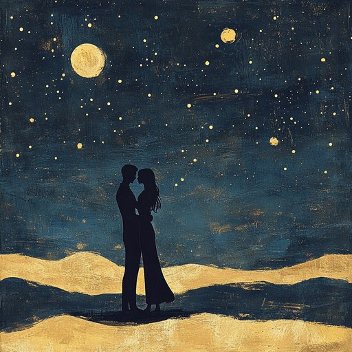 This track radiates romance, echoing the timeless beauty and deep emotions intertwined in an intimate relationship. With delicate notes that rise and fall like whispers of lovers, the composition takes one on a journey of affection, everlasting promises, and tender moments shared under the soft glow of moonlight.