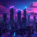 an uplifting journey through neon lit cyberpunk cityscapes.