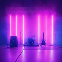 combination of neon inspired metal and energetic beats