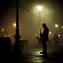 a haunting blend of jazz and house under moonlight