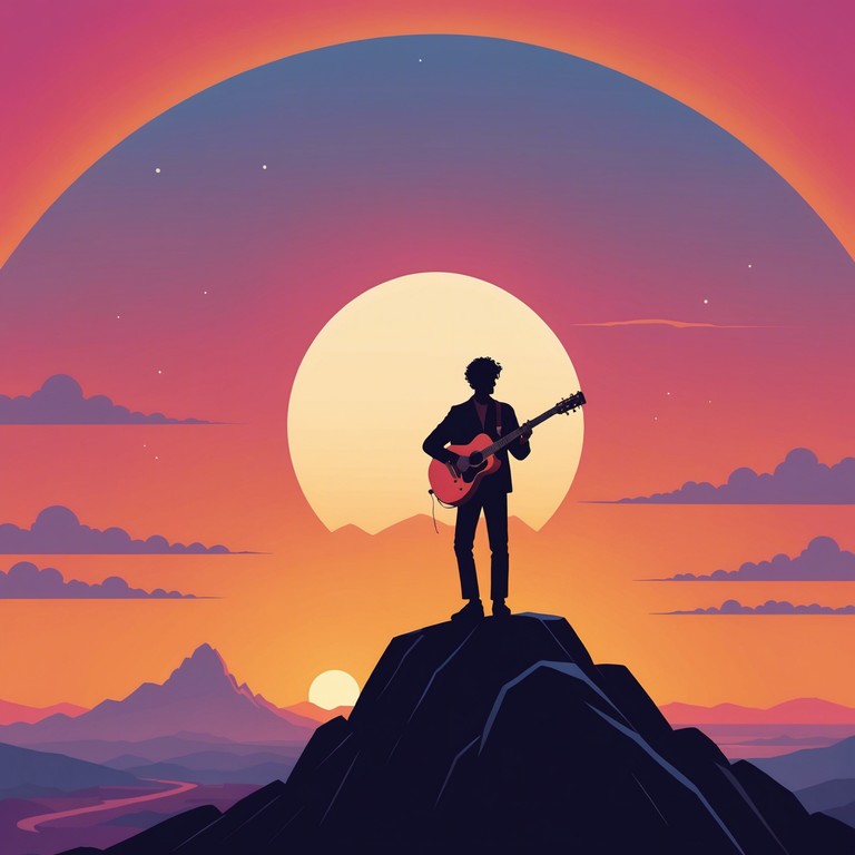 Imagine an instrumental track where stirring guitar solos perfectly intertwine with dynamic and bold drum rhythms, forming a soundscape ideal for both active listening and background music.