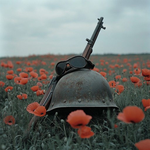 An instrumental composition with a solitary bugle, conveying the deep sadness and remembrance of lives lost in war