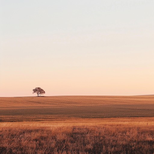 A serene instrumental track evoking solitude, reflecting on life's path during a tranquil prairie sunset. Gentle acoustic guitar melodies intertwine with sparse harmonica notes, painting a picture of calm introspection amidst the vast, open landscape.