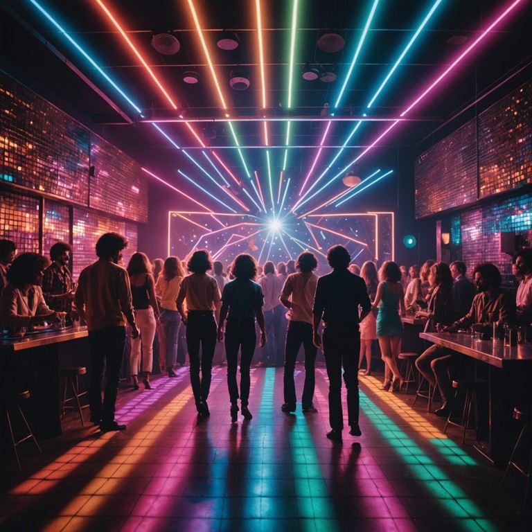 Capturing the epitome of a 70s discotheque, this track features an infectious bass groove, layered with bright, twinkling synth melodies evocative of a crowded dance floor under a disco ball. The perfect blend of nostalgia and high energy, it transports listeners straight to the heart of the disco era, complete with flared pants and roller skates.