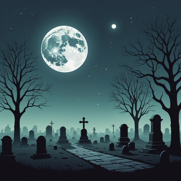 Imagine a piece capturing the essence of a haunting moonlit night where eerie shadows play and weave mysteriously as if dancing to the somber tunes of a lone violin. Gentle yet chilling melodies mimic the soft movements of an unseen presence in the dark, creating a soundscape perfect for a gothic tale.