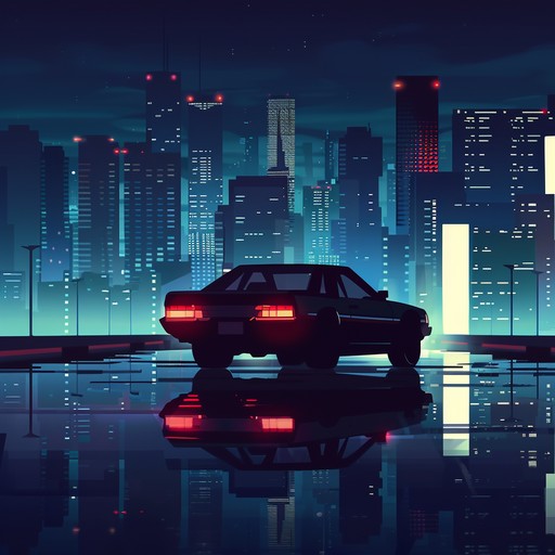 This track should capture the essence of driving through a city at night, with shimmering lights and a thoughtful, slightly melancholic mood. The sound should incorporate smooth, repetitive beats, deep bass lines, and a nostalgic yet contemporary feel, reminiscent of classic 90s hip-hop but with a modern phonk twist.