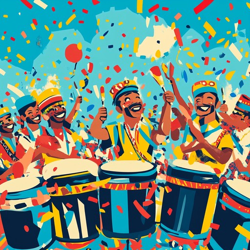 An exhilarating instrumental samba that ignites the carnival spirit, blending traditional brazilian rhythms with contemporary flair to promote empowerment and joyous communal celebration