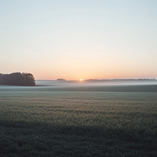 This smooth contemporary classical composition features a delicate piano leading the listener through the quiet beauty of a sunrise over tranquil fields, evoking feelings of calm and renewal.