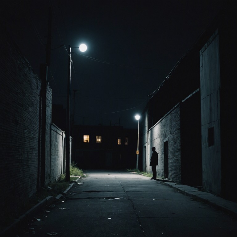 In the depth of night, piercing beats resonate with ethereal, ghostly whispers echoing through the dark alleys. The track utilizes the stark contrast between the explosive power of drum and bass rhythms and the soft, eerie whispers that seem to narrate an ancient urban legend. Shadows creep as the intensity increases, creating a vivid soundscape of mystery and suspense.