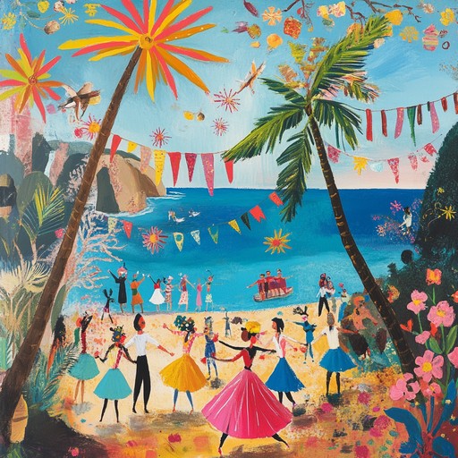 This joyful cumbia encompasses the essence of summer fun with lively rhythms and bright melodies perfect for a cheerful outdoor celebration. The modern rendition of traditional cumbia exudes an infectious energy to elevate any beach party.