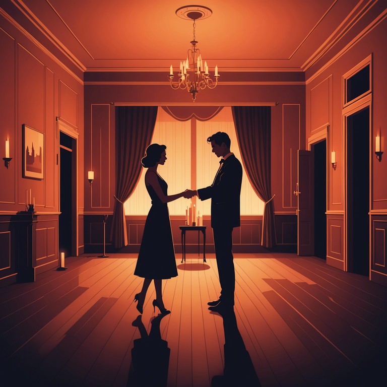 This alternative description focuses on the graceful motion and inherent elegance of a classic waltz, performed under a starlit sky, emphasizing the beauty and sophistication of the dance and its setting.