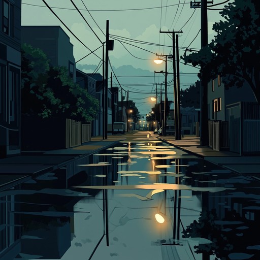 A soothing instrumental that combines mellow lofi beats with ethereal synths and the calming sound of falling rain, evoking a serene night in a quiet city.